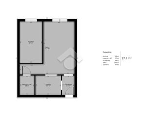  2-pokojowe mieszkanie 37,1 m² z oddzielną kuchnią – ul. Spółdzielców