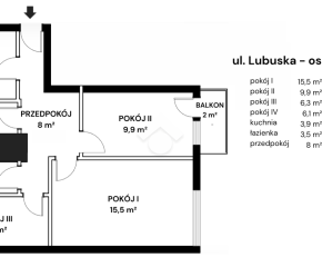 4 Niezależne pokoje | ul. Lubuska | Ogrzewanie miejskie